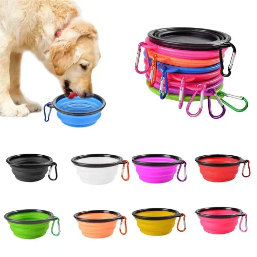 Collapsible Pet Silicone Food/Water Bowl
