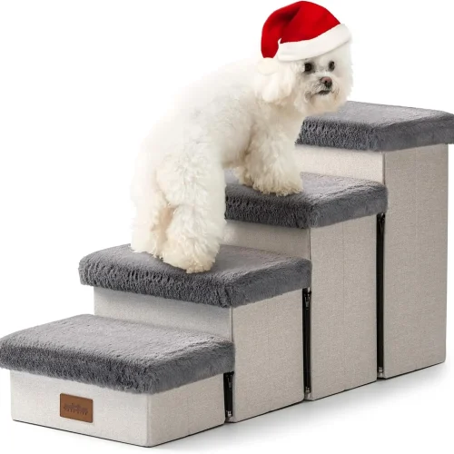 Dog Stair for Small Dogs with Storage