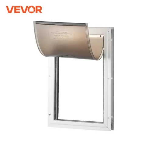 Aluminum Frame Pet Door with Lock and Flap System