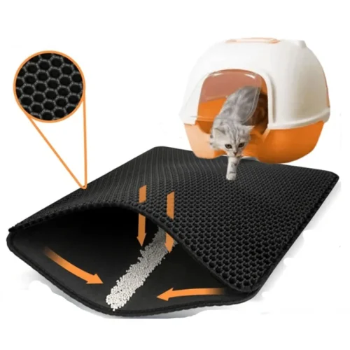 Double Layer Wear Resistant Waterproof Cat Litter Mat